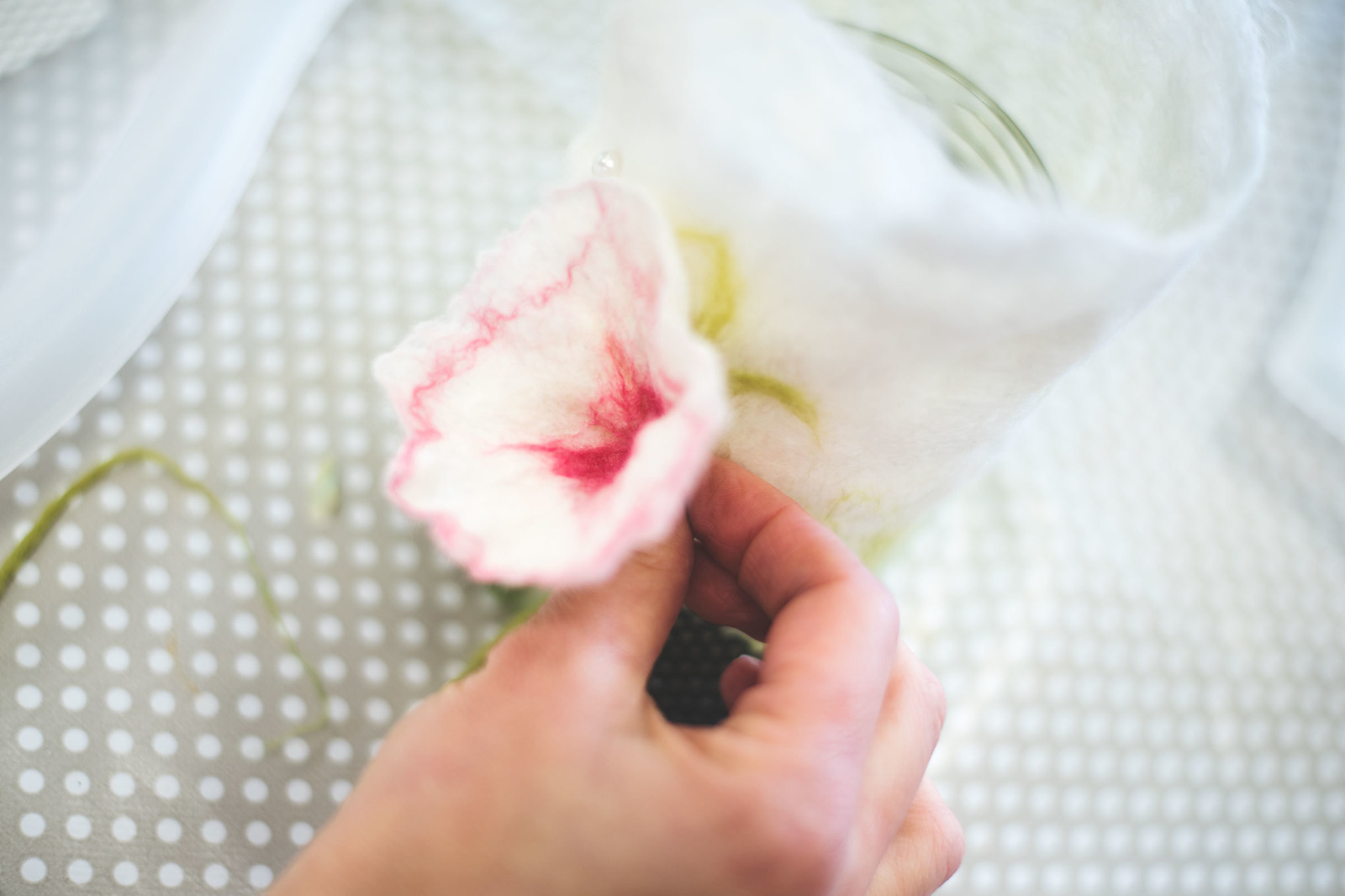 Windlicht Blütenschnur